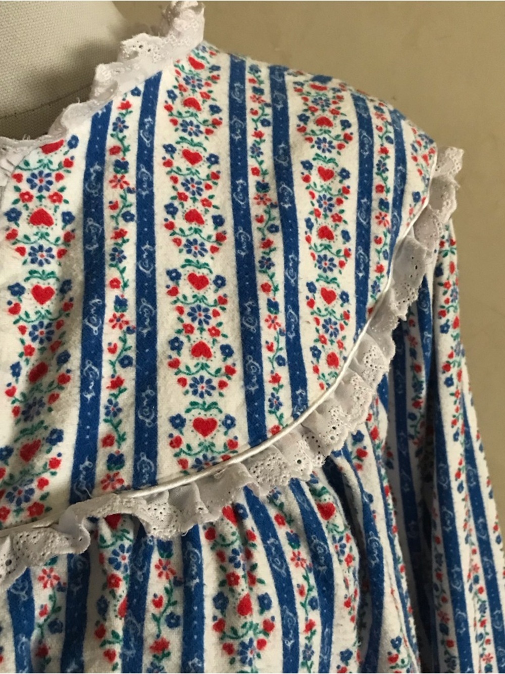 Vintage Cotton Lanz of Salzburg Flannel Nightgown - Picture 3 of 12